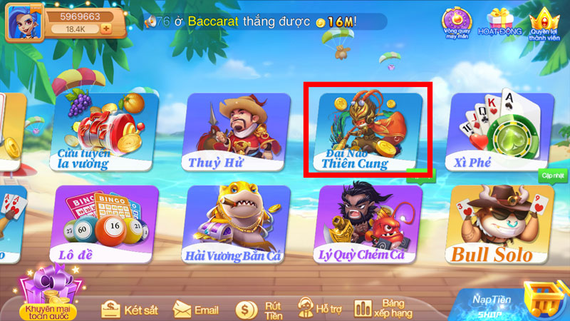 Chọn chơi đại náo Thiên Cung