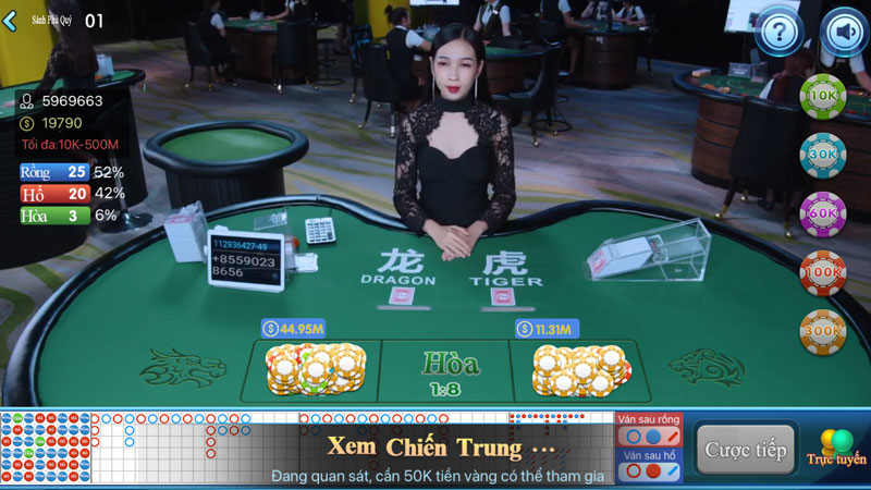 Luật chơi rồng hổ Gnbet