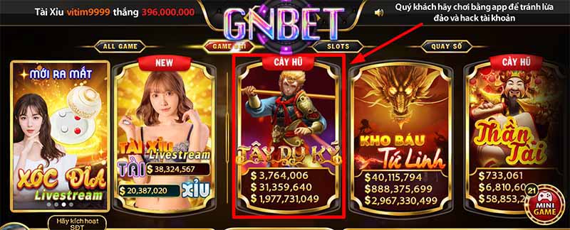 Chơi Tây Du Ký tại GnBet